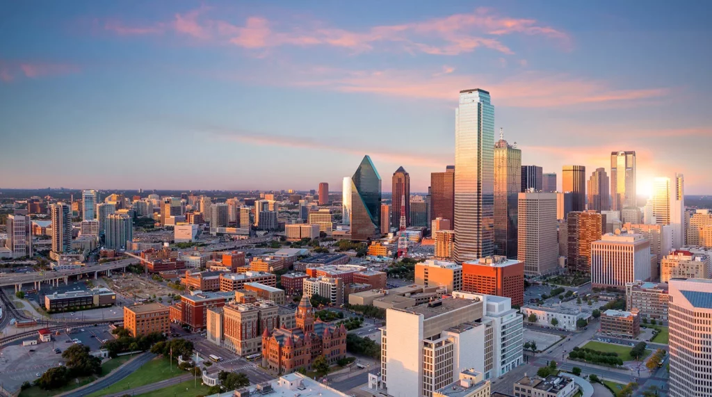 City skyline view of Dallas, Texas